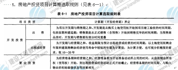 09年房地產(chǎn)估價(jià)師《經(jīng)營(yíng)與管理》：計算期選取規則