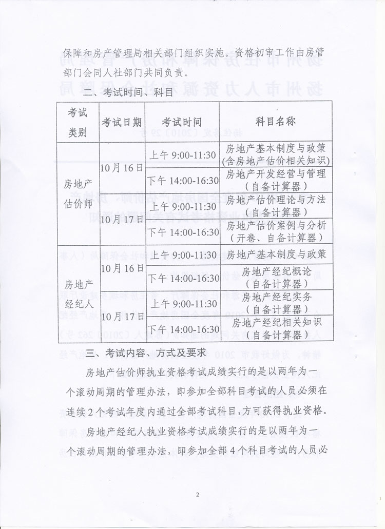 關(guān)于做好2010年度房地產(chǎn)估價(jià)師、房地產(chǎn)經(jīng)紀人執業(yè)資格考試考務(wù)工作的通知