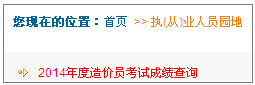 湖南2014年造價(jià)員考試成績(jì)查詢(xún)入口
