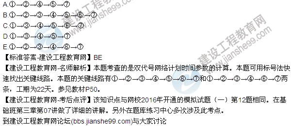 2016監理質(zhì)量、投資、進(jìn)度控制試題及答案（106-120）