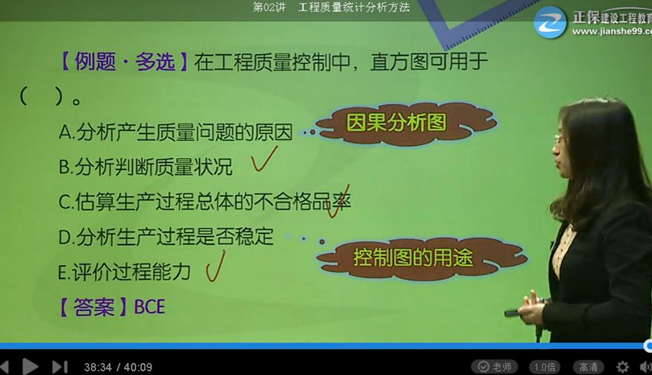 2017年監理《質(zhì)量控制》試題點(diǎn)評：工程質(zhì)量統計分析方法
