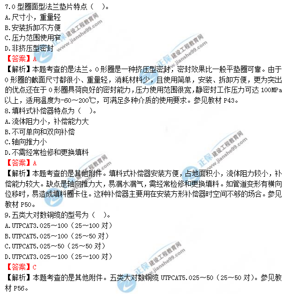 2018年造價(jià)工程師技術(shù)與計量（安裝）試題及答案解析