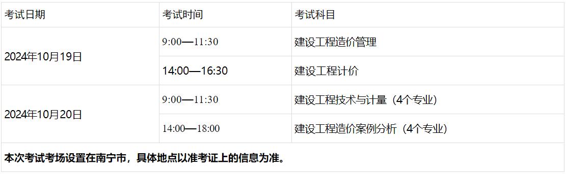考試時(shí)間、科目及考場(chǎng)設置 ?